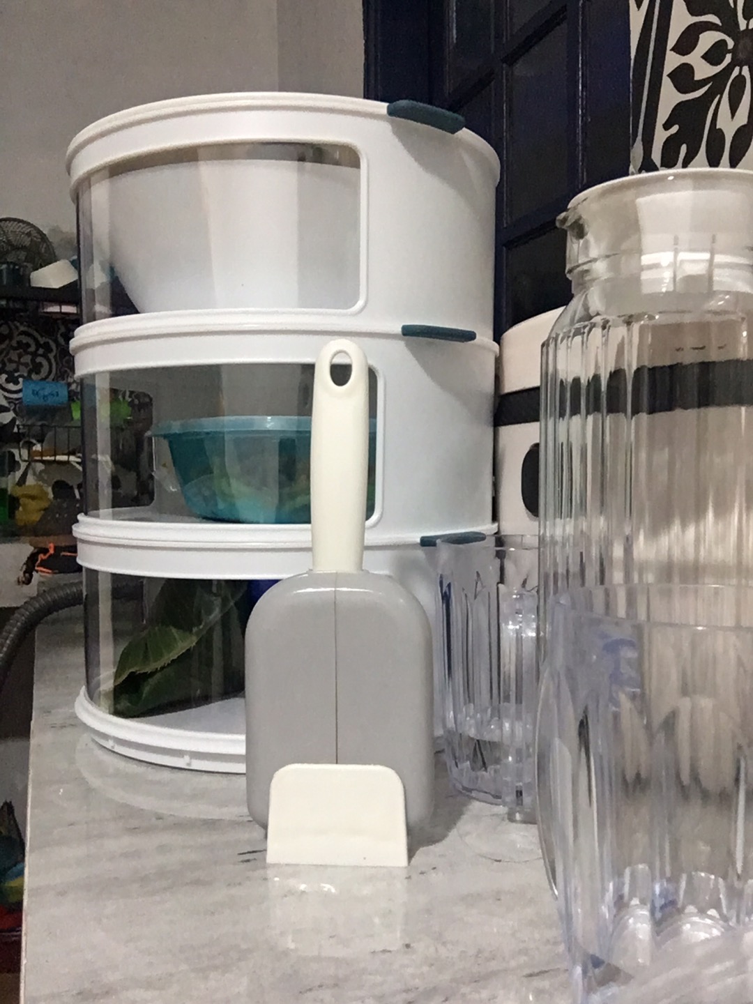 【promosi Akhir Tahun】sendok Nasi / Tempat Sendok Nasi / Sendok Nasi Standable / Buka Tutup Otomatis / Penutup Sendok Nasi Tahan Debu / Rak Penyimpanan Sendok Nasi