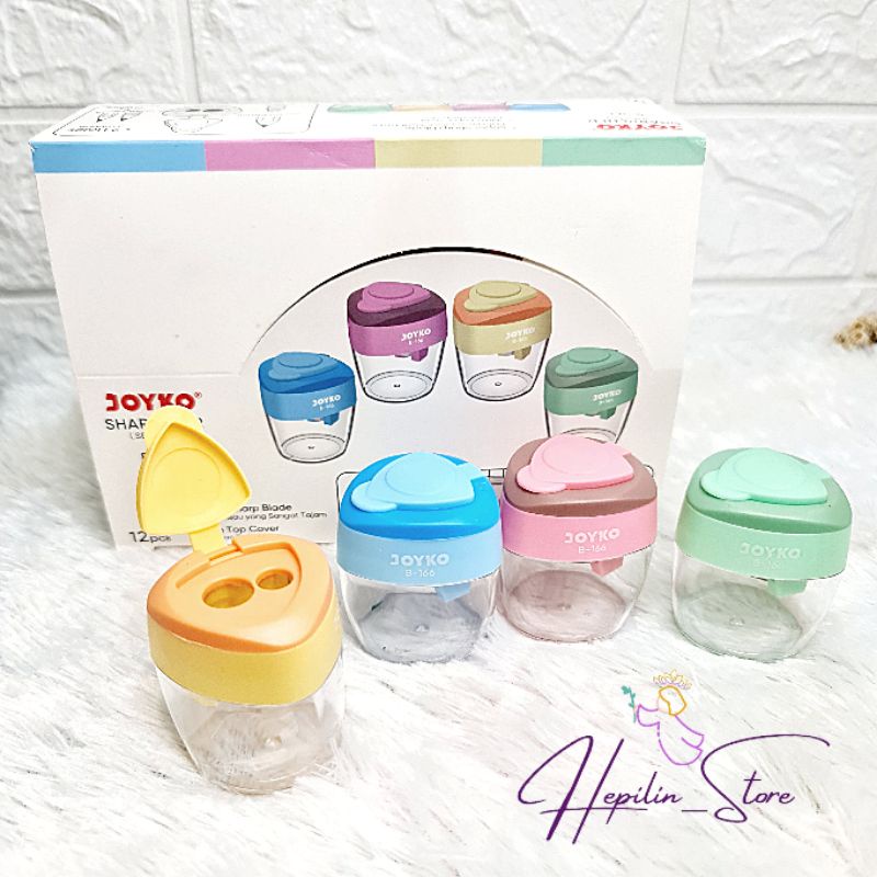 

Rautan Pensil 2 Lubang Joyko B-166 Ecer / Joyko ORIGINAL 100% Sharpener Warna Pastel / Serutan Pensil