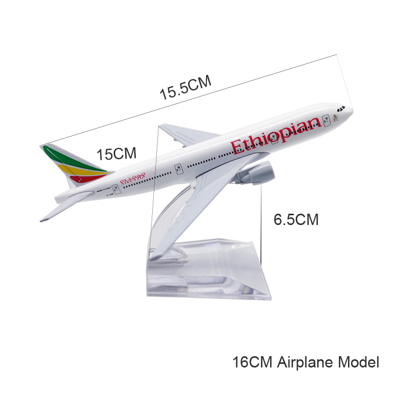 B777 Model Pesawat Terbang Boeing 777 Bahan Metal Ukuran 16CM Untuk Dekorasihadiah