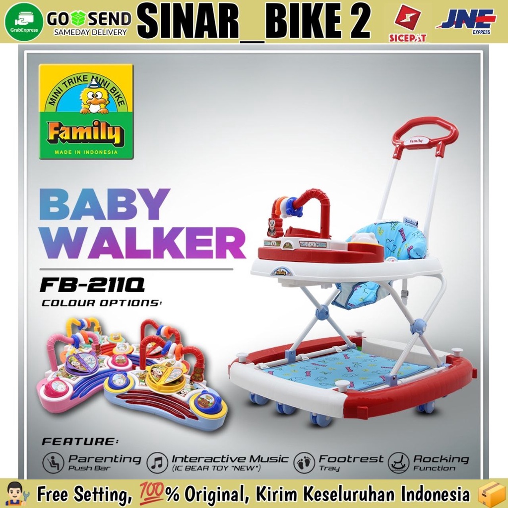 Baby Walker Family FB-211Q Beruang Roda Belajar Jalan