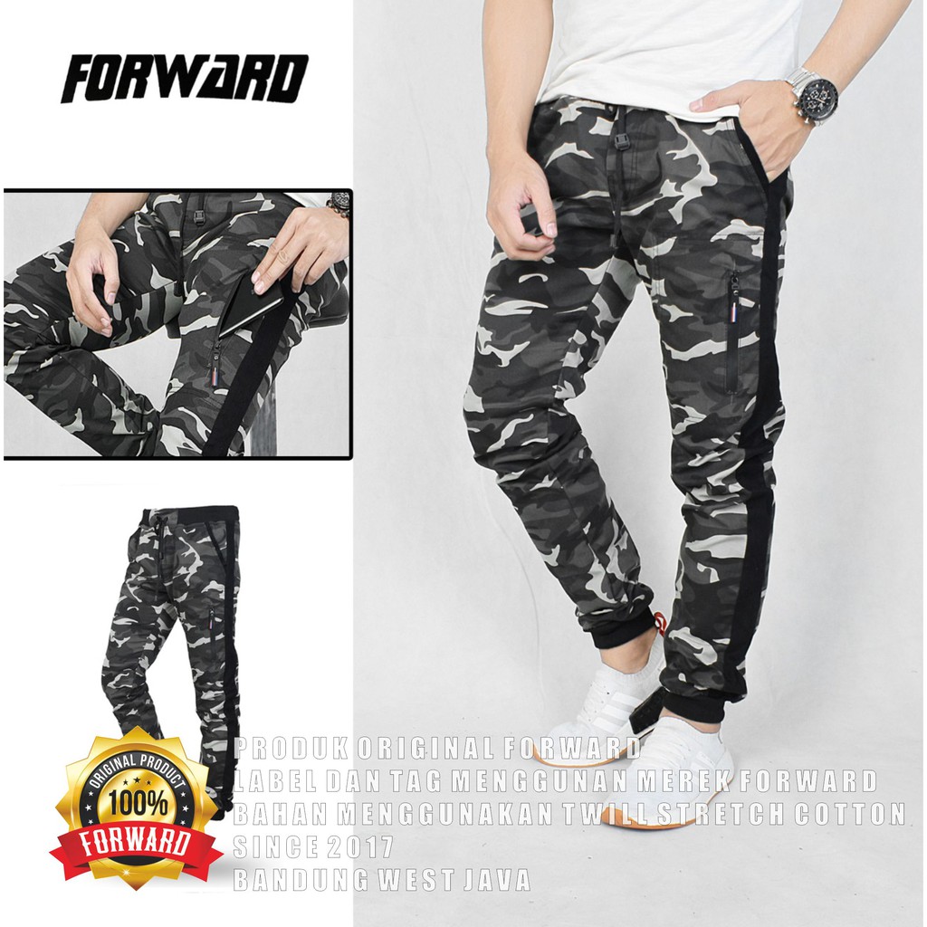 Celana Joger Pria Army Camo Loreng Pant Forward