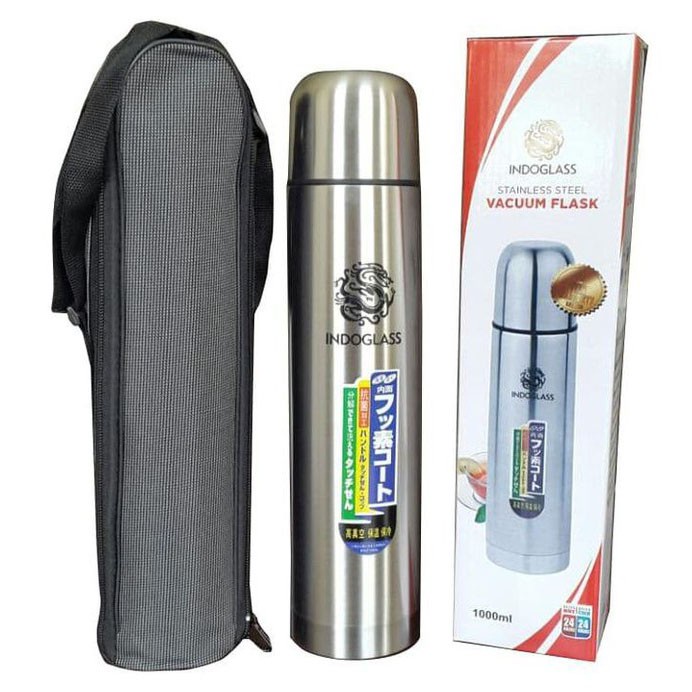 Jual Termos minum Stainless Steel Indoglass Vacuum Flask 500ml & 1000