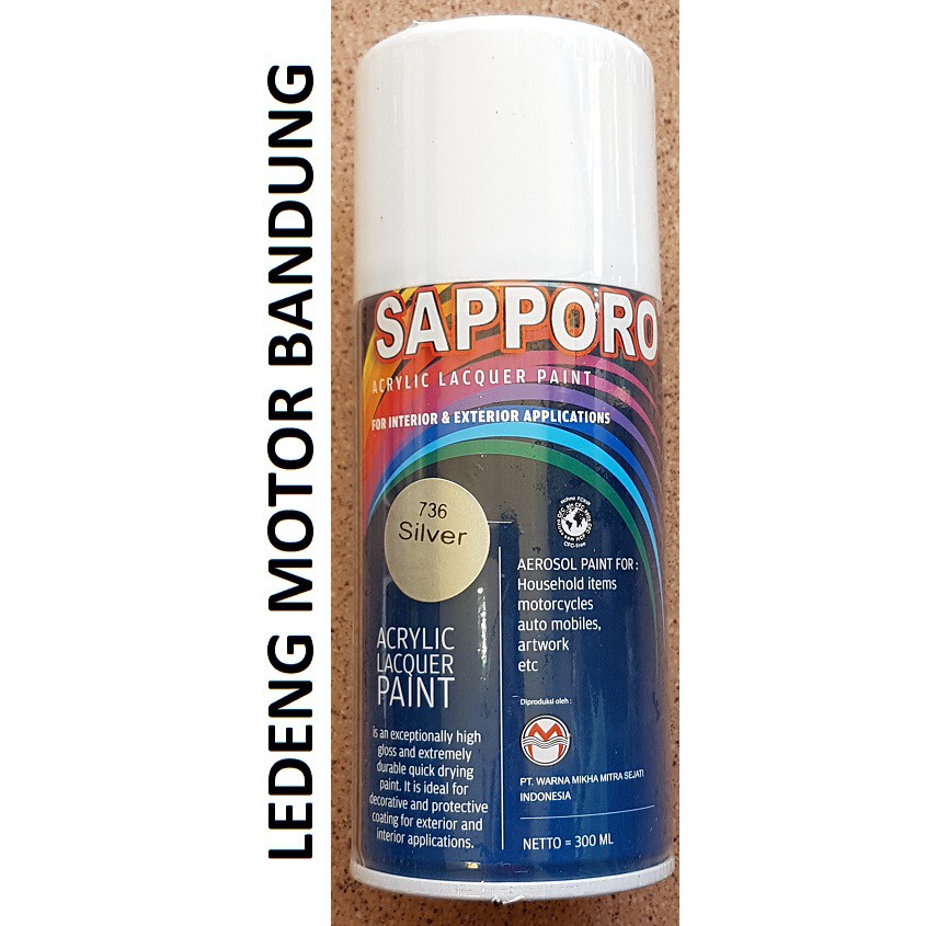 Sapporo 736 Silver Standar Cat Semprot Saporo Paint