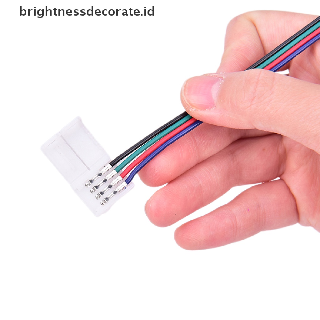 [birth] 10PCS 10mm 4 Pin Male Female PCB Connector Cable For RGB 5050 3528 LED Strip [ID]