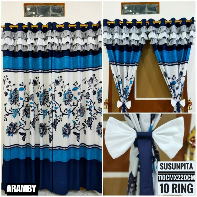 GORDEN RUMBAI SUSUN PITA SEMOKRING 10 MOTIF ARAMBY