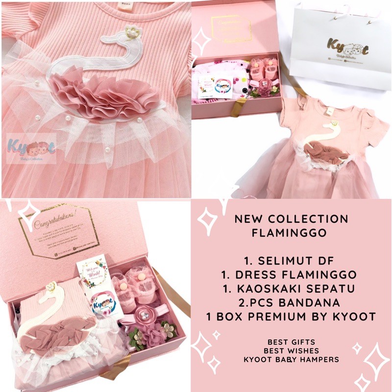 Kyoot Baby's Collection-Set Flaminggo Limited Edition  Hampers Baby-Box pink Flaminggo