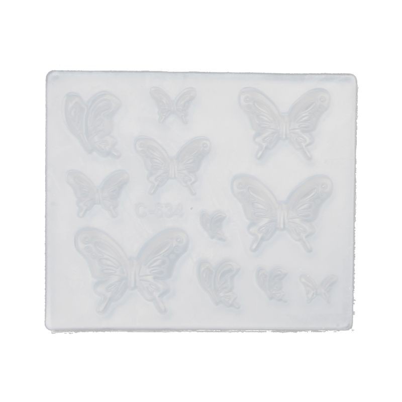Glitter Cute Butterfly Silicone Resin Molds Earring Necklace Pendant Jewelry Tools