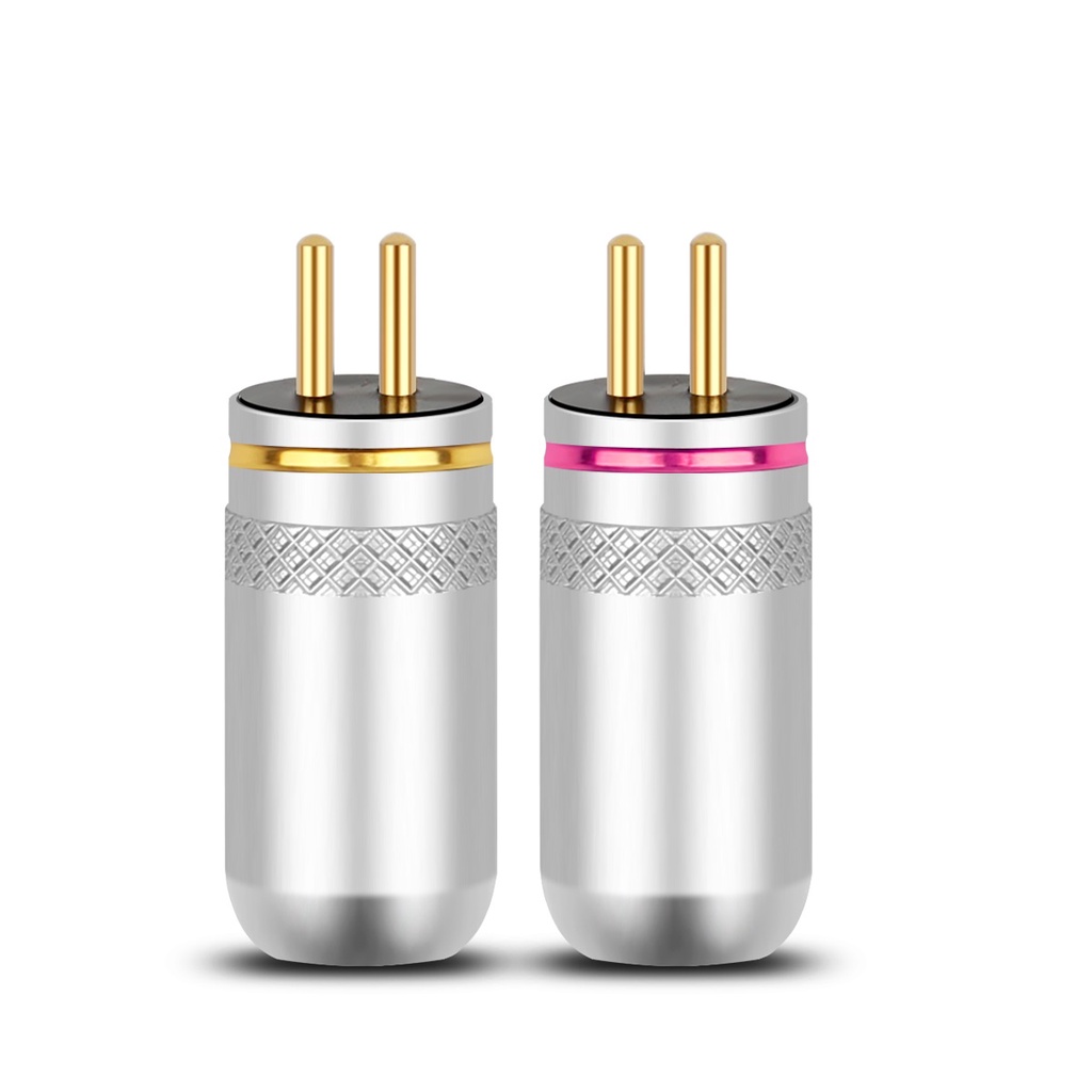 1Pair 2Pin 0.78mm Earphone Pin Earbuds Gold Plated Copper Audio Plug Wire Connector Metal Adapter HiFi Series Headphone