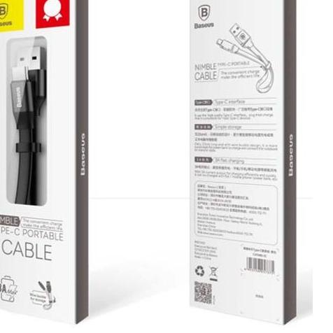 ❉ Nimble Kabel Data Pendek USB Type C Fast Charging 23cm Type-C ❆