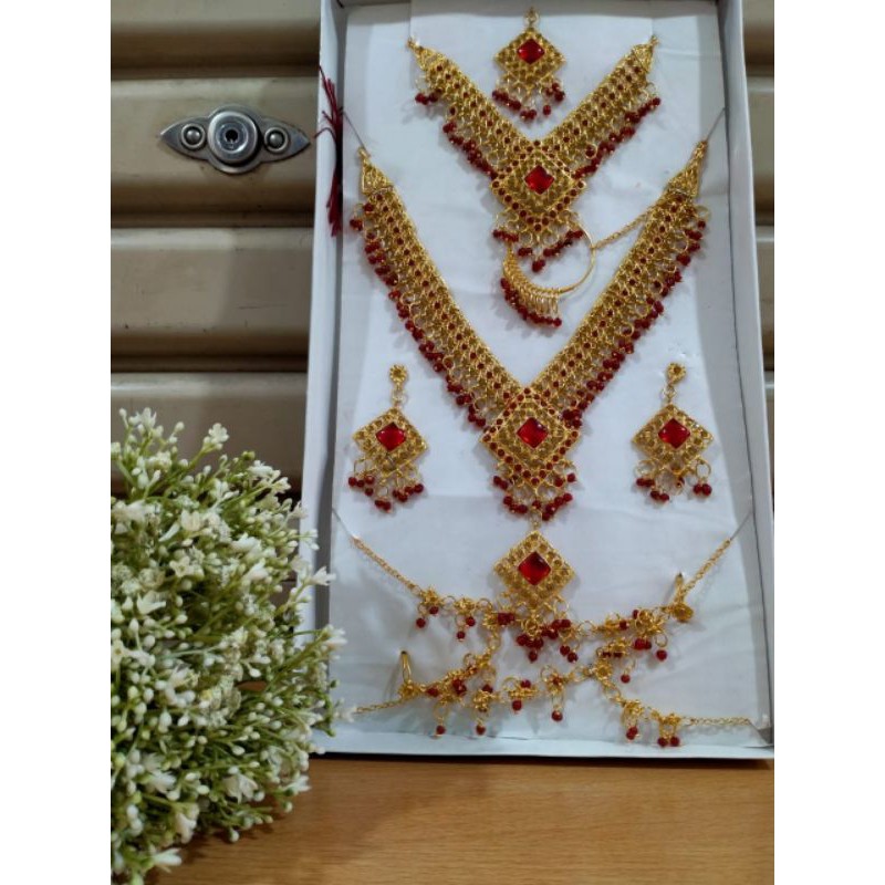 Kalung  bridal set&amp; Gelang bridal  pengantin/kalung fashion/perhiasan India/ Gelang bridal dewasa/