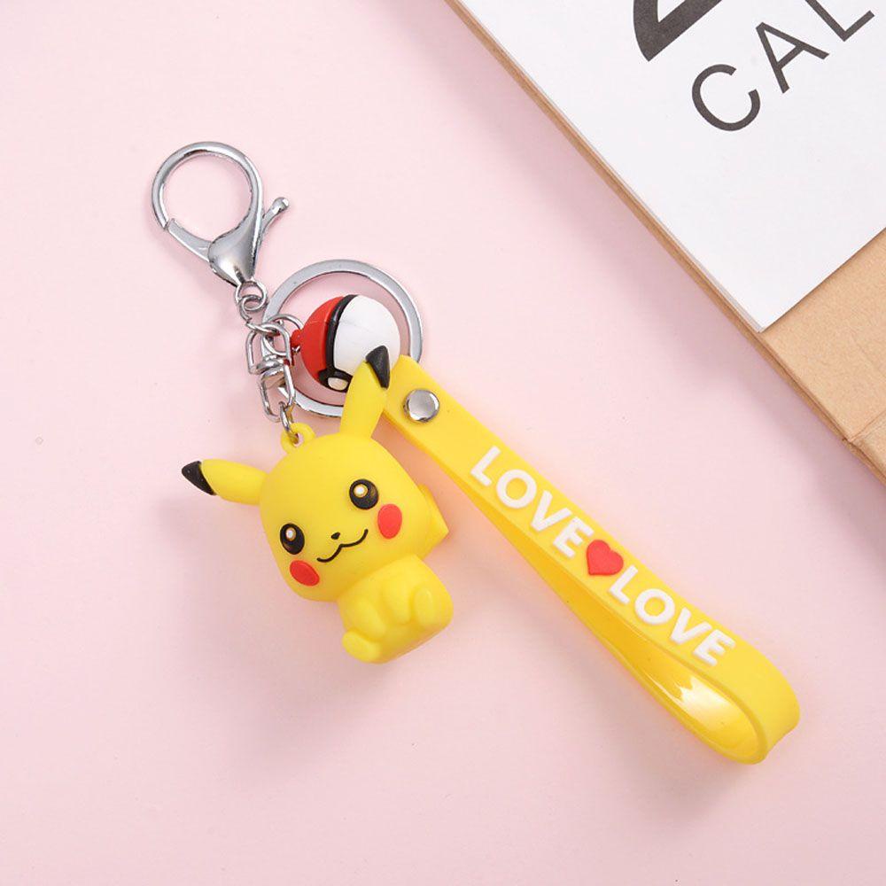 Lanfy Pikachu Gantungan Kunci Hadiah Lucu Miniatur Gantungan Kunci Liontin Scultures Key Ring