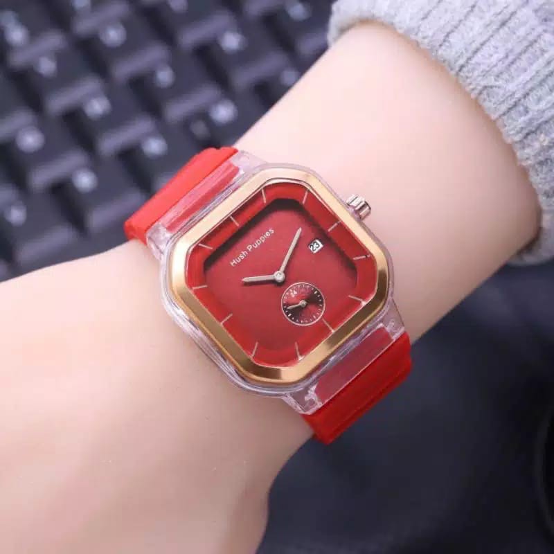 Jam Tangan Wanita Fashion Hush Puppies Crono Hiasan Case Kotak HP-60