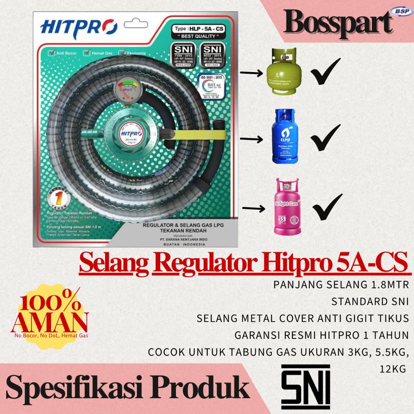 Kompor Gas Rinnai 1 tungku RI-301s dan Selang Regulator Gas Hitpro RI301s / RI 301s Rinai