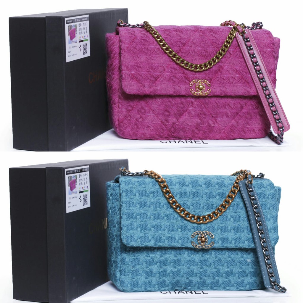 Tas Chanel 19 Tweed with Box 7535-2