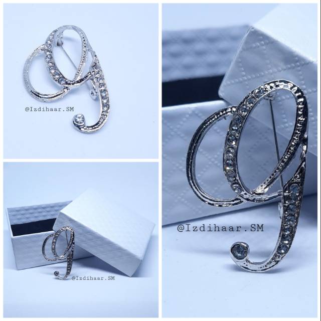 Bross huruf G / Bross cantik/ Aksesoris Bross/ Bross Murah