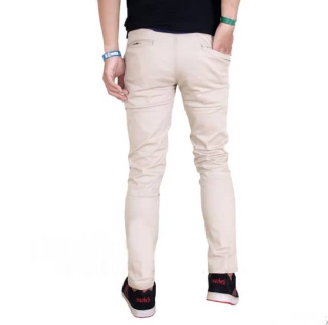 Celana Panjang Chino Pria Distro Premium Quality Murah - Cream mocha khaki