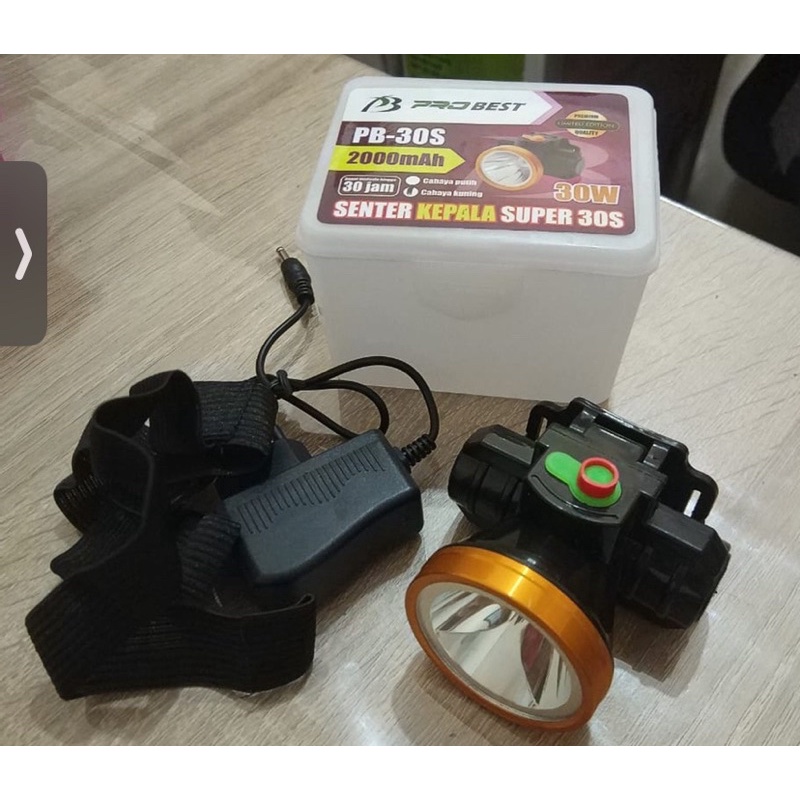 Senter kepala 50WATT&30WATT PANCING LED Headlamp Super Terang Anti Air