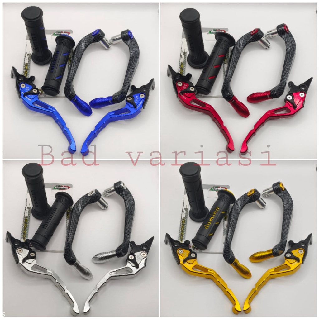 [HEMAT 3in1] Proguard Carbon Sabit + Handgrip Domino + Handle Variasi CNC KLX CRF 150 Ninja 250 Ninja R Ninja RR  CBR 150 DTracker