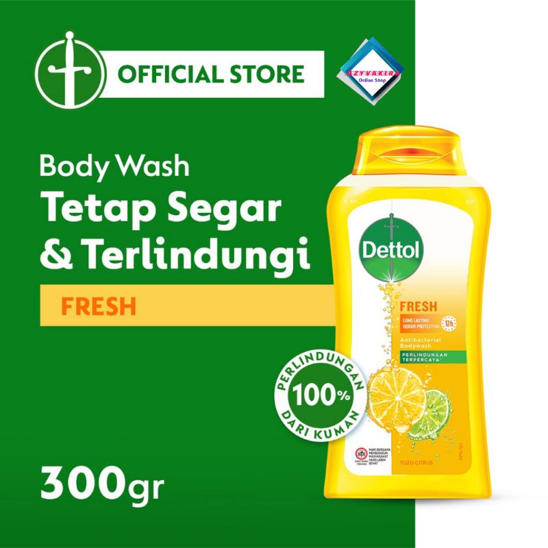 Dettol Sabun Mandi Cair Anti Bakteri Fresh 300 gr Botol