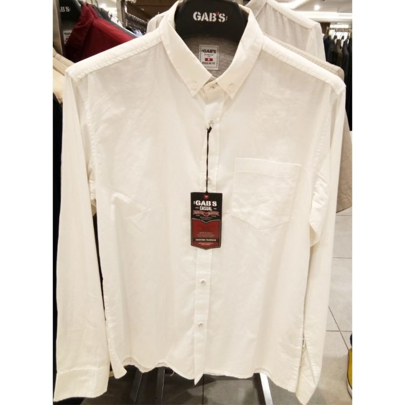 Gab's by gabrielle casual original mens IA03162RT Kemeja lengan panjang pria katun berkantong regula