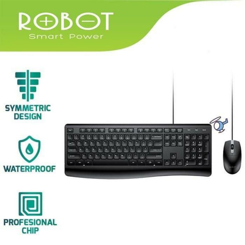 Keyboard + Mouse Robot Original / Robot Keyboard Plus Mouse Combo set KM2600 Fullset