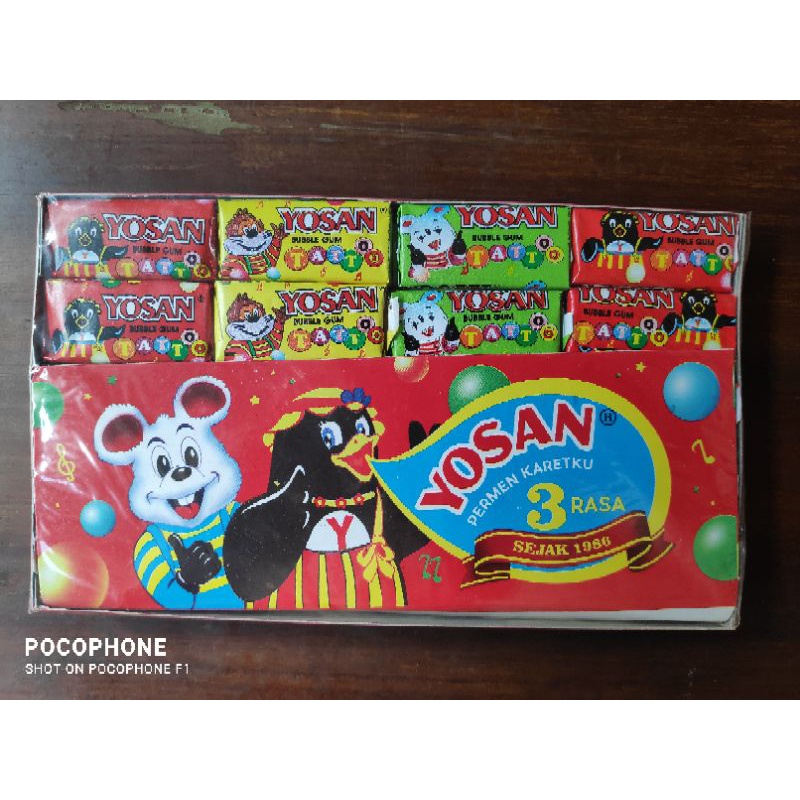 

PERMEN KARET YOSAN JAJANAN JADUL ERA 90an 1 Pack isi 60 pcs