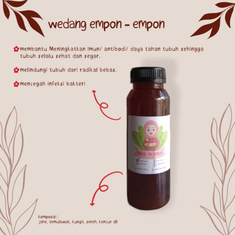 

Jamu Mpon Mpon / Empon Empon Minuman Herbal