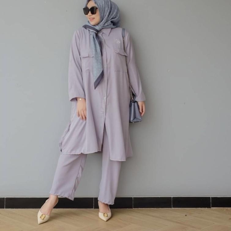 TERBARU DYN - Basic Aina Set Part 2 - One Set Tunik & Celana 3188 ㅞ
