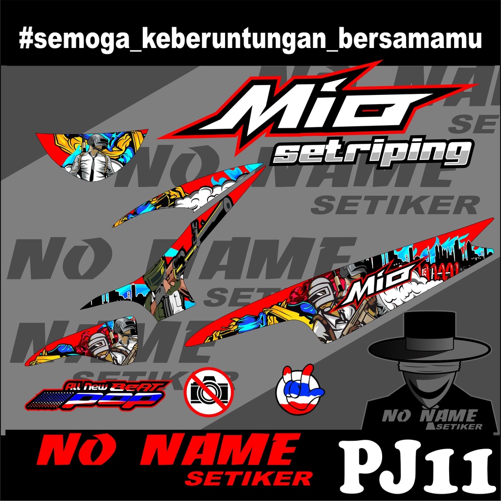 Stiker Striping Mio 110 Smile/Sporty (pj11) 2008 2009 2010 2012 2013 setiker decal mio karbu