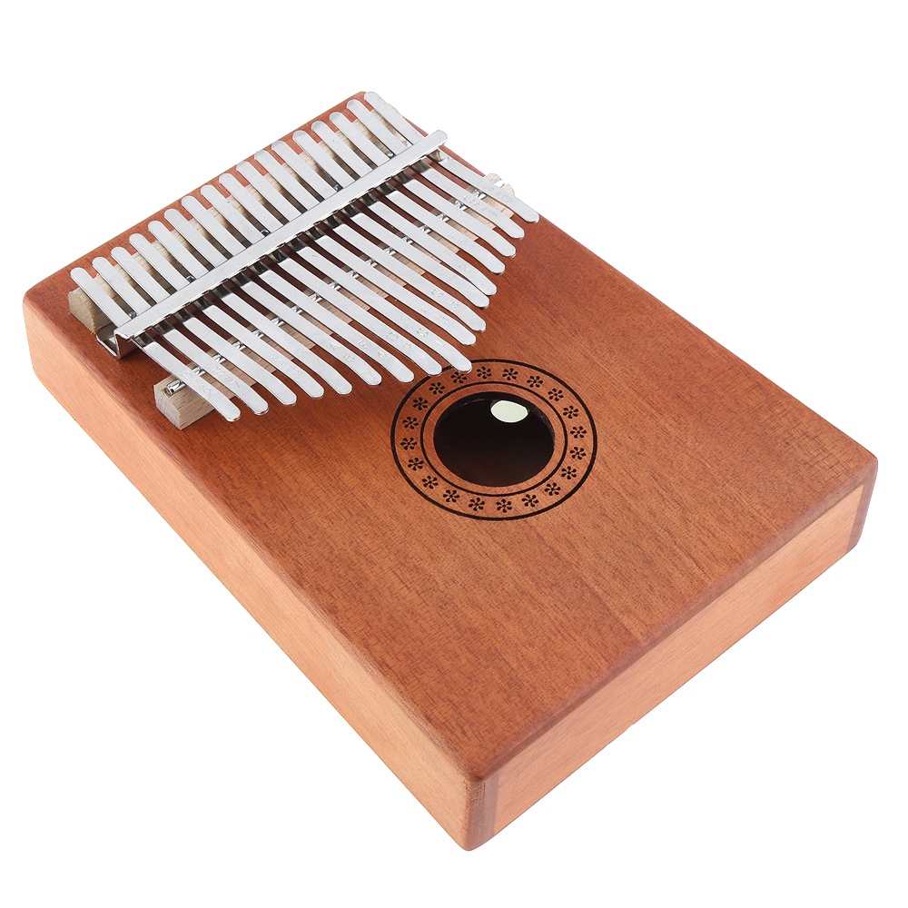 Alat Musik Kalimba Mbira Mini 17 Tuts Bahan Kayu Mahoni