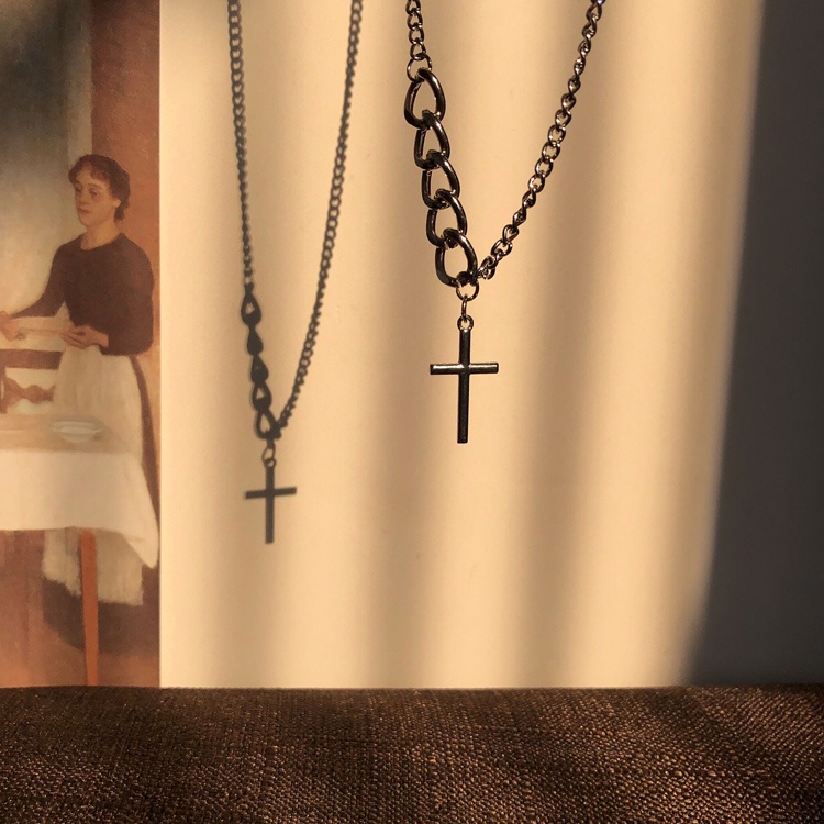 Cross Pendant Necklace Accessories Trendy Hip Hop Clavicle Chain