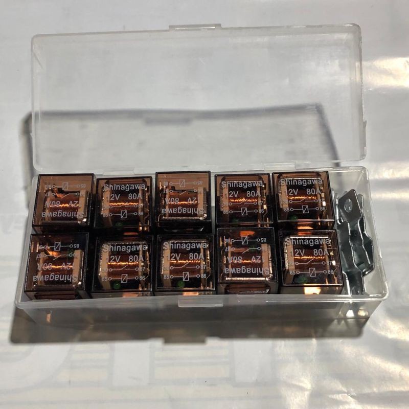 Bergaransi Relay Lampu 12 Volt 80 Amper Transparan Cocok Untuk Semua Lampu Led Motor