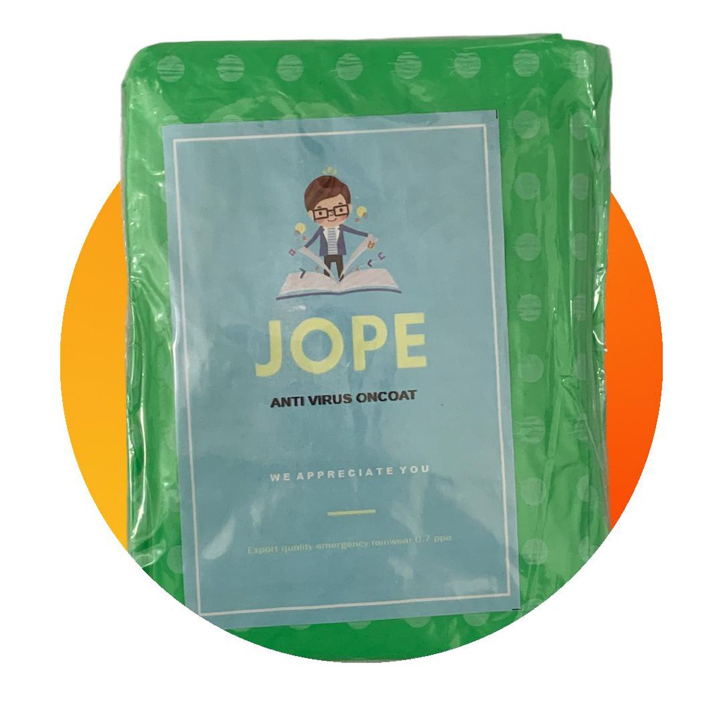 JAS HUJAN PONCO HDPE MERK JOPE EMERGENCY RAINCOAT