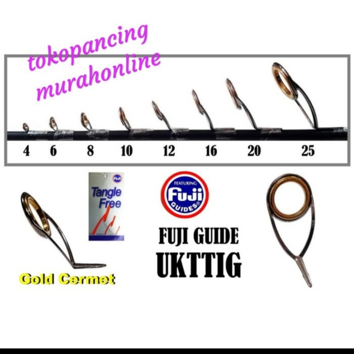 1 SET RING GUIDE FUJI UKTTIG + TOP RING GUIDE FUJI ULCTIT (isi 8 pcs)