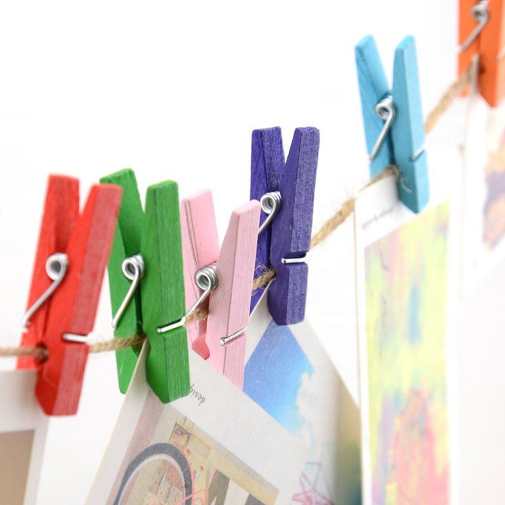 JEPITAN KAYU WARNA WARNI (10 PCS) | WOODEN CLIP | JEPIT FOTO POLAROID | WOODEN CLIP BERWARNA