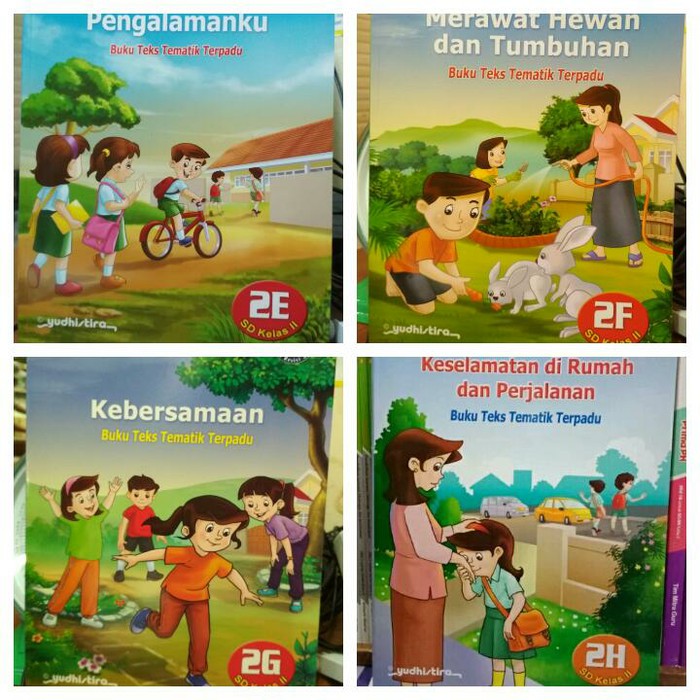 PAKET Buku SD Kelas 2 E F G H Teks Tematik Terpadu Yudhistira BKIL_1026