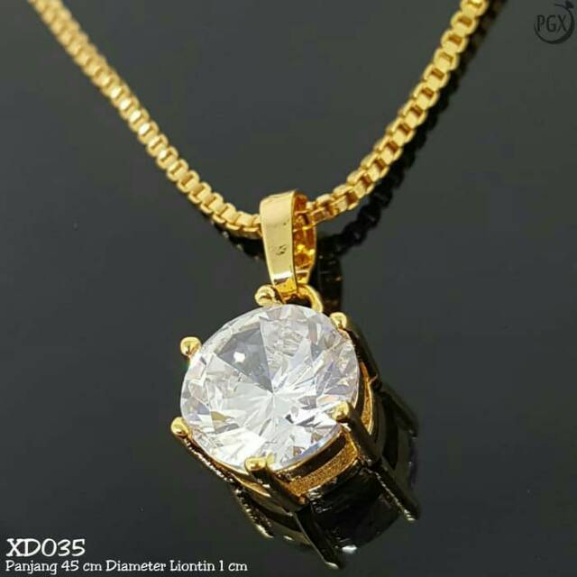 Kalung koye lapis emas leontin berlian