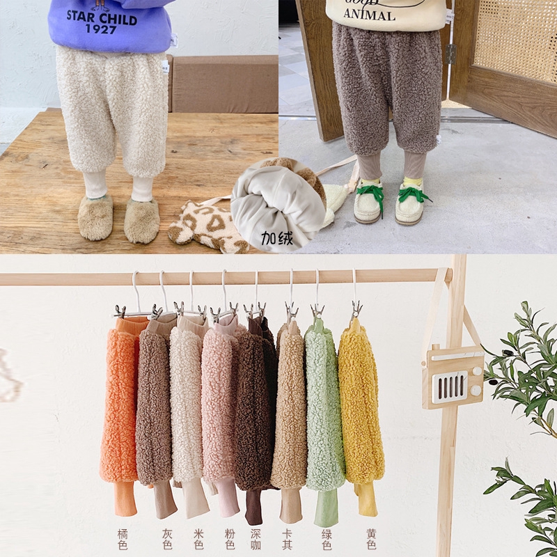 Celana Panjang Anak Laki laki perempuan Bahan Velvet Wol Celana Panjang Anak Laki laki perempuan Bahan Velvet Wol