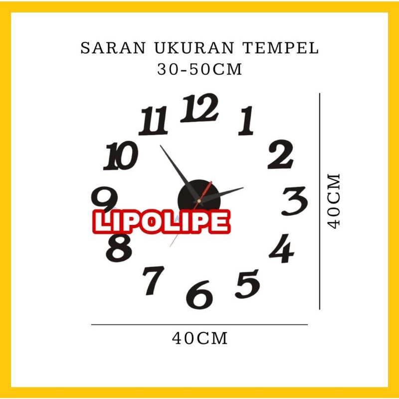 JAM DINDING TEMPEL JAM DINDING TEMBOK 3D ANALOG