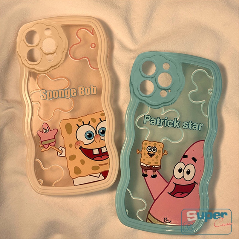 Soft Case Motif Kartun SpongeBob Patrick Star Flower Untuk iPhone 11 13 12 Pro MAX 6 6s 7 8 Plus XR X XS MAX SE 2020