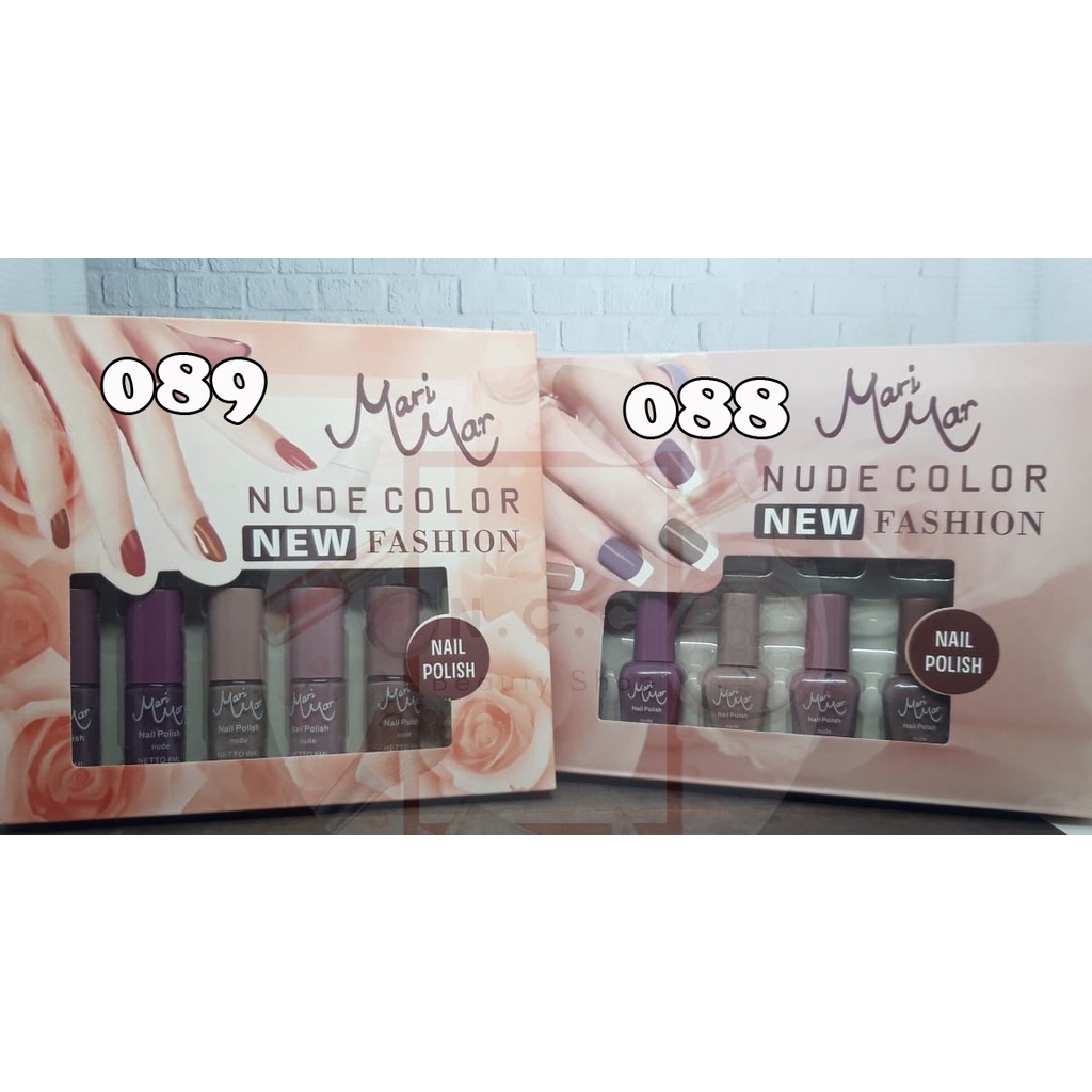 * NCC * Marimar Kutek Nail Polish Cutex Nude Color Series Cat Kuku - Per Box (isi 12 Pcs)