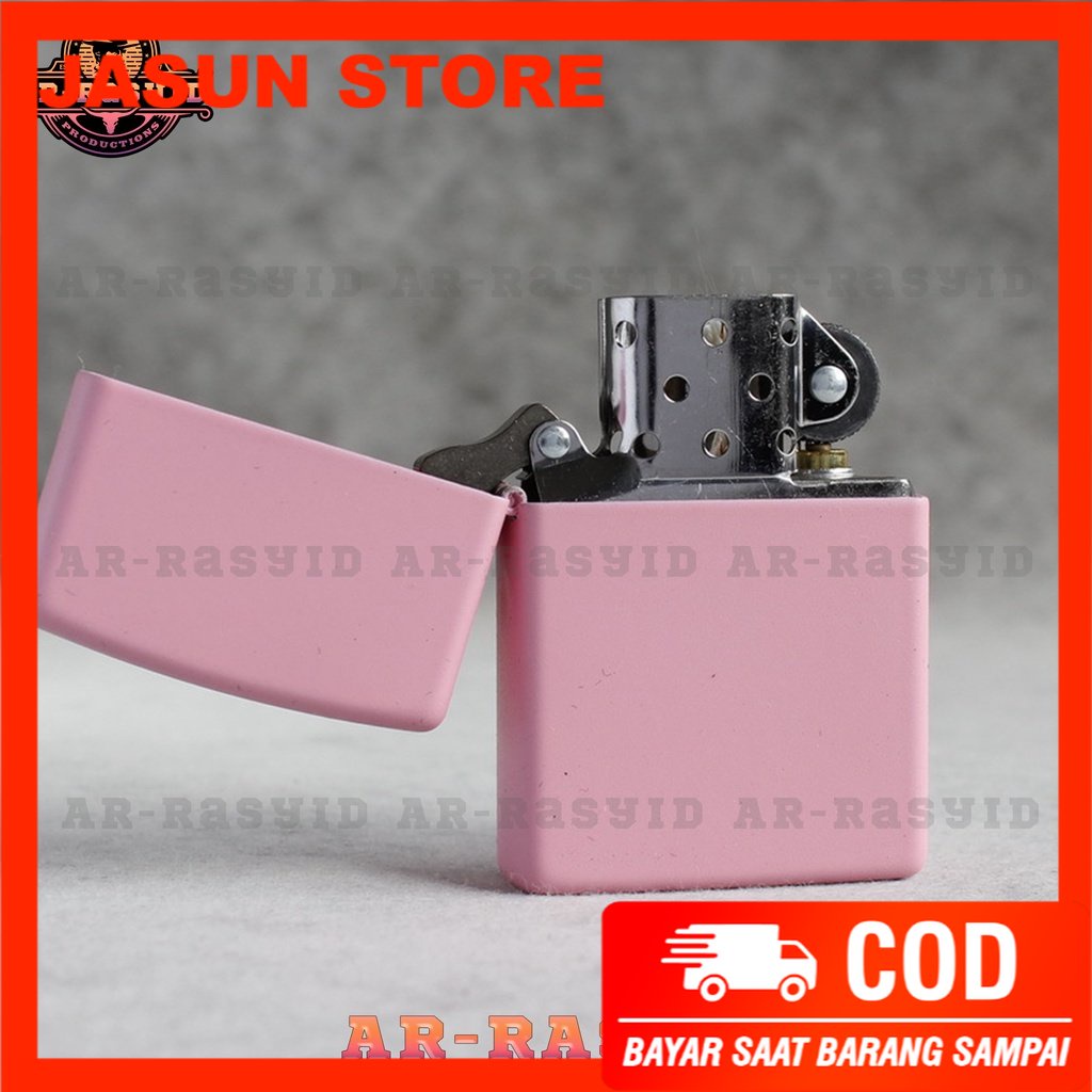 BISA COD! Korek Api Minyak Zippo Matte Pink Merah Muda Polos 238