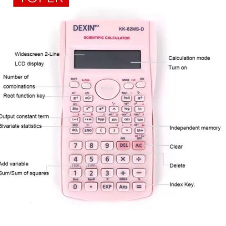 

Serba Murah | UnH TOPER Kalkulator Scientific Calculator Sin Cos Tan Function Aesthetic Estetik |Jual@produk