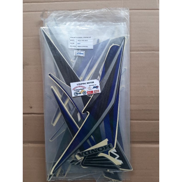 STIKER STRIPING LES BODY MOTOR HONDA MEGA PRO MEGAPRO MP MONO 2010 2011 2012 2013 BIRU