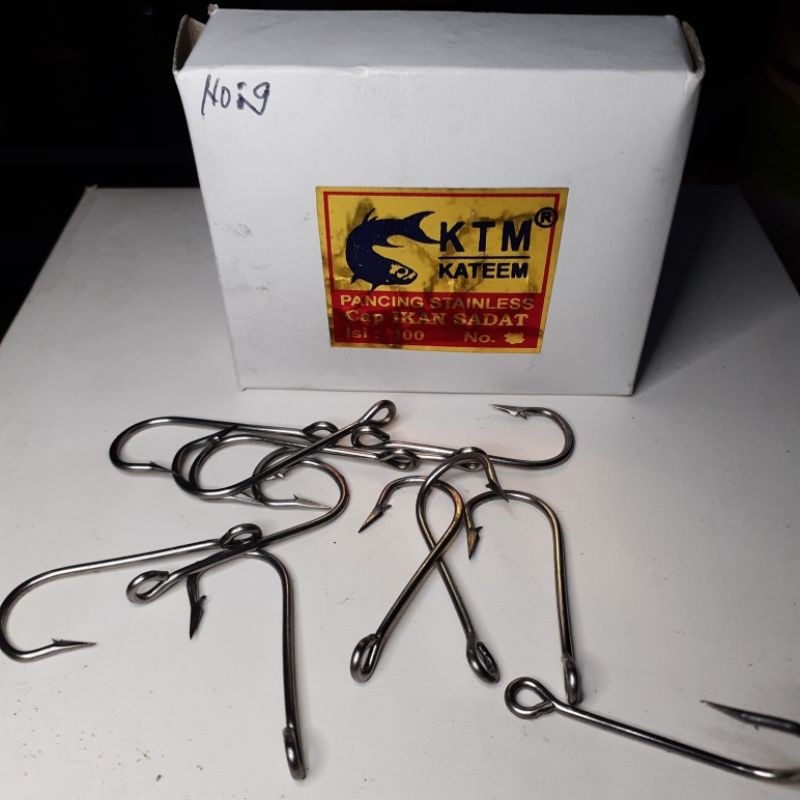 Pancing/ Kail stainless Fishing KTM (kateem) No.7,8,9,10,11isi (100pcs)