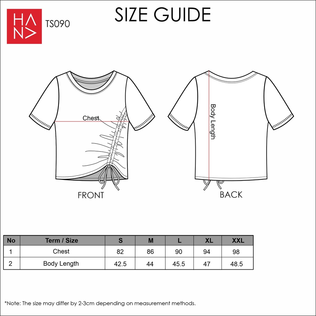 Hana Fashion - Isabel T Shirt Kaos Crop Wanita Gaya Korea - TS090