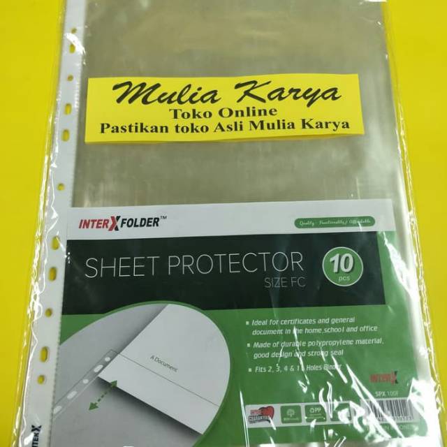 

Plastik PP Pocket Folio F4 isi 10 Lembar