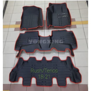 Karpet Mobil 5D All New Rush/Terios 2018-2023 - 3 Baris Karpet Mobil