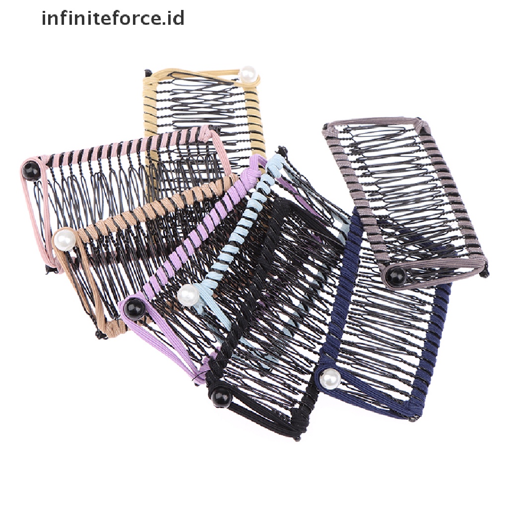 (Infiniteforce.Id) Jepit Rambut Pisang Stretch Gaya Vintage Untuk Wanita