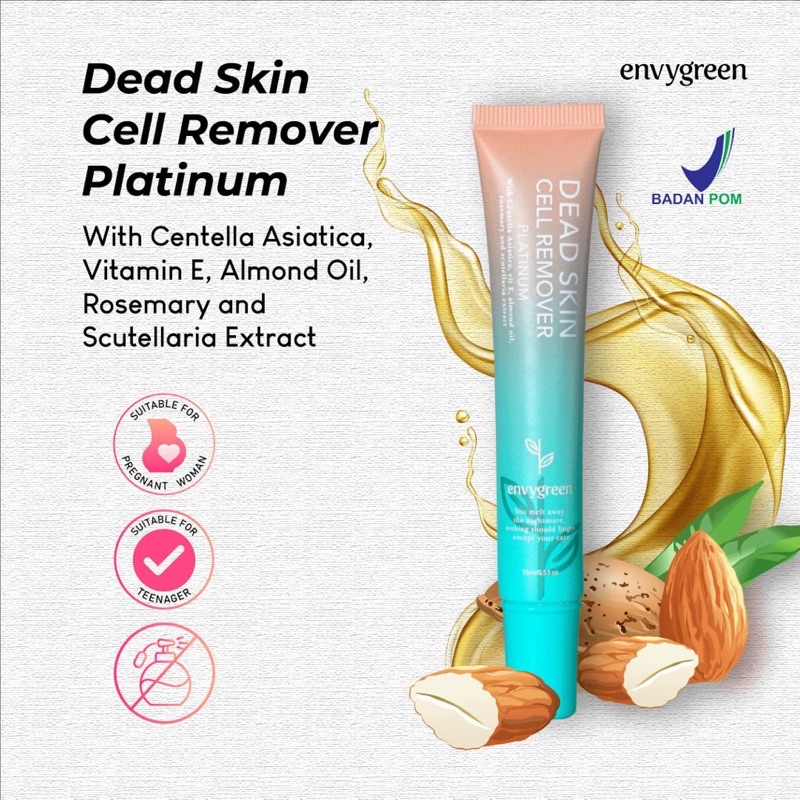 ENVYGREEN Dead Skin Cell Remover 15gr BPOM Envy Green (New Packaging) Scrub Exfoliasi